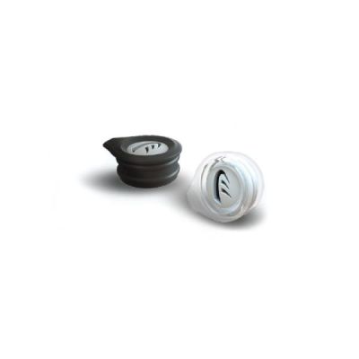 Dynamic Ear pressors showing black and clear colors