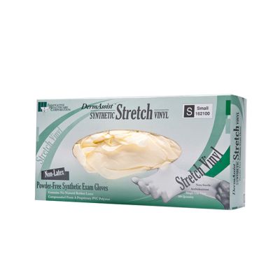 DermAssist Stretch Vinyl Powder Free Gloves, Extra Large