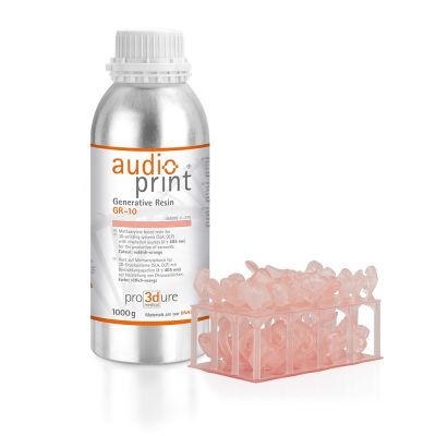 pro3dure audioprint GR-10 UV Resin, White Opaque, 1000 g Bottle