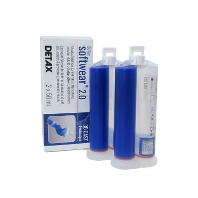 Detax 04238 Softwear 2.0, 60 Shore, Blue Opaque, Box of 2 Cartridges