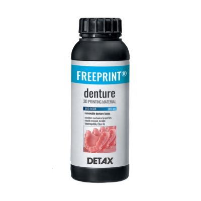 Detax 02171 Freeprint Denture Resin, Pink, 1 kg Bottle