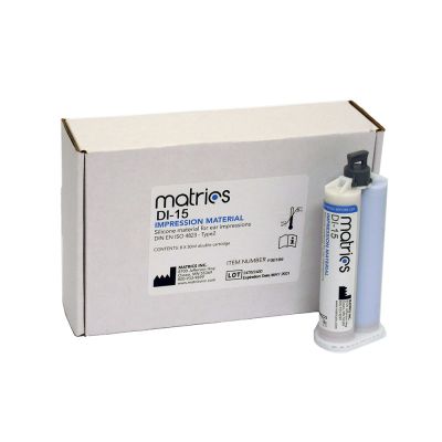 Matrics DI-15 Deep Impression Material. Box of 8 cartridges.