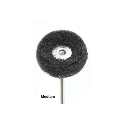 Abrasive Polishing Wheel, Medium  Black, 3/32" Shank