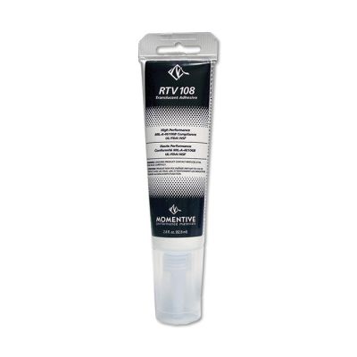 RTV 108 Silicone Adhesive, Clear, 2.8oz Tube