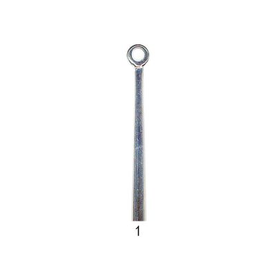 Buck ear curette, straight size 1